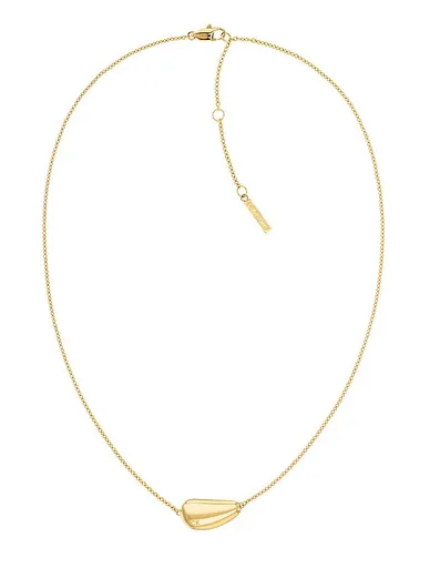 Calvin Klein Colier placat cu aur pentru femei Elongated Drops 35000601