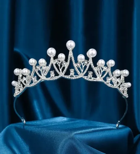 Diadema pentru Par Silver Pearl Glamorous - 13229419