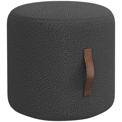 HOMCOM Scaun, Suport pentru picioare într-un design modern, Gri închis + Maro | Aosom Romania