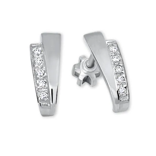 Soliter Cercei din aur alb cu cristale 239 001 00575 07