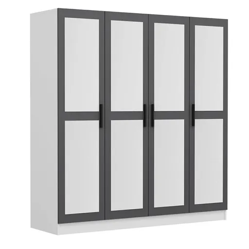 Dulap pentru haine, Hanah Home, Kale, 180x190x52 cm, Antracit