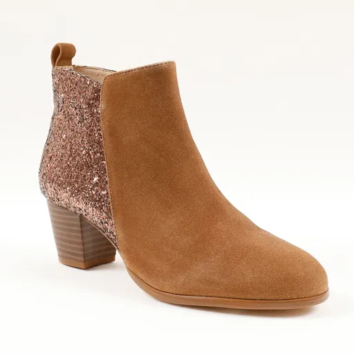 Cizme din piele la gleznă cu botine