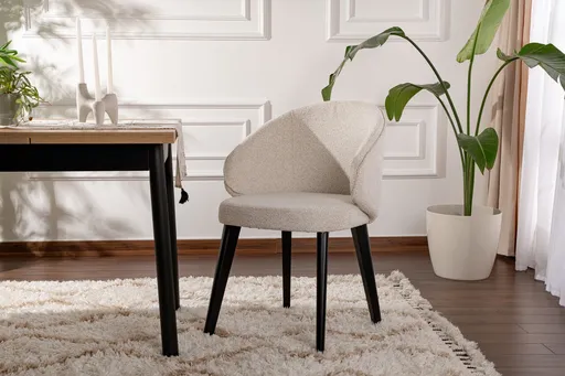 Set scaune 2 piese, Hanah Home, Bentley, Alb/Negru