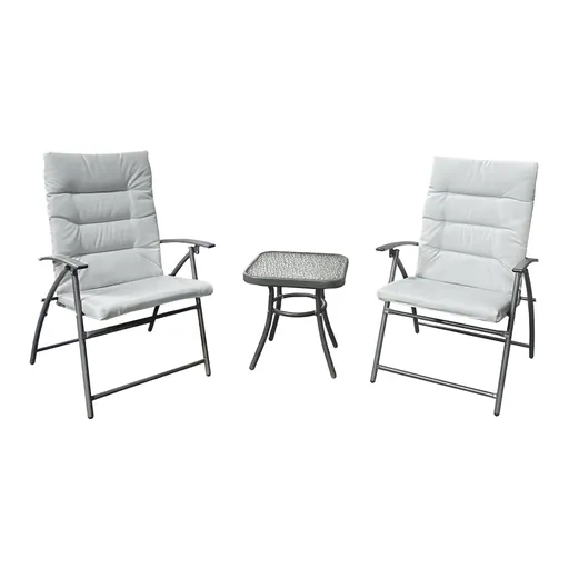 Set de grădină 1+2, gri/gri închis, MUSON