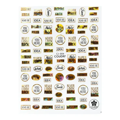 Abtibild Unghii 3D Oranjollie, CJ-004