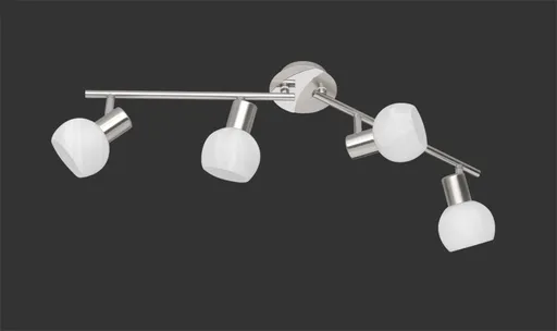 Plafoniera Antibes, RL, 69.5x11x20 cm, 28W, 4x E14, metal, nichel mat/alb