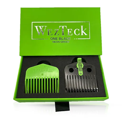 Lama fixa  - WEZTECK - pentru masina de tuns - cu gratar reglabil inclus  - Verde