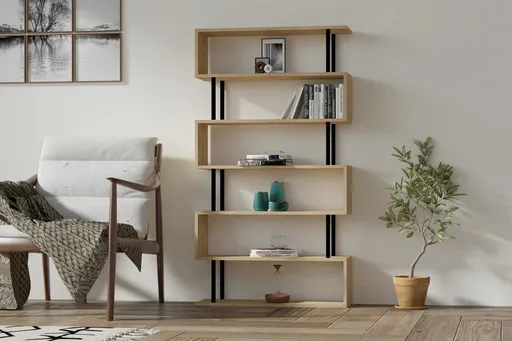 Corp biblioteca, Hanah Home, Hector, 90x162.6x22 cm, Maro