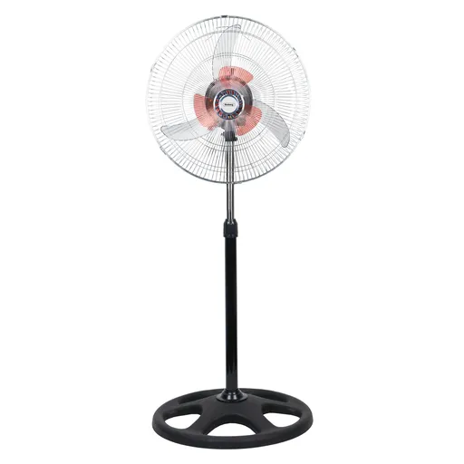 Ventilator cu picior Rosberg R51760G, 46 cm, 80W, 3 viteze, Aripă dublă, Negru