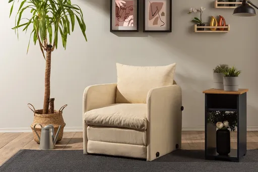 Fotoliu extensibil, Atelier del Sofa, 859FTN2879, Crem