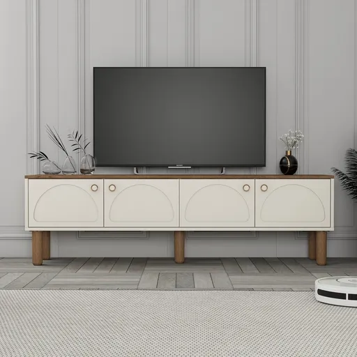 Comoda TV, Hanah Home, Bohem 851, 180x53x35 cm, Crem