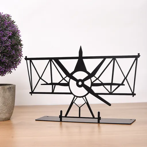 Decoratiune, Glider, 27x17 cm, Metal, Negru
