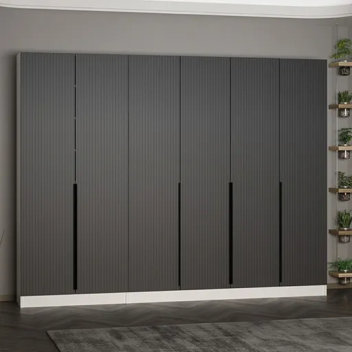 Cuier de perete, Hanah Home, Noah, 270x210x35 cm, Antracit