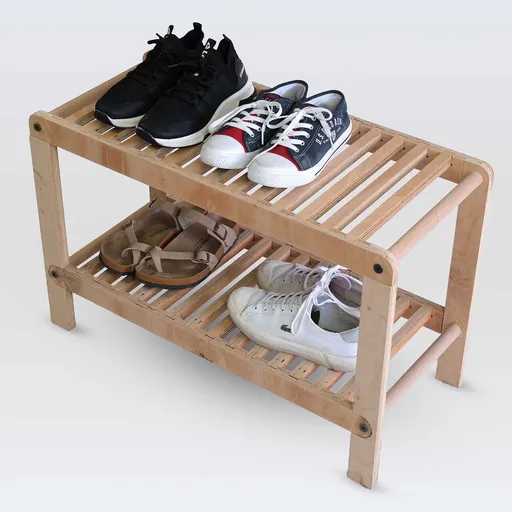 Pantofar, Hanah Home, CPT4822-70, 70x45x30 cm, 100% PLACAJ DE CARPEN, Natural