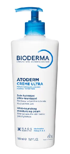 Bioderma Ultra cremă de corp hrănitoare și hidratantă Atoderm (Ultra-Nourishing Moisture Cream) 500 ml