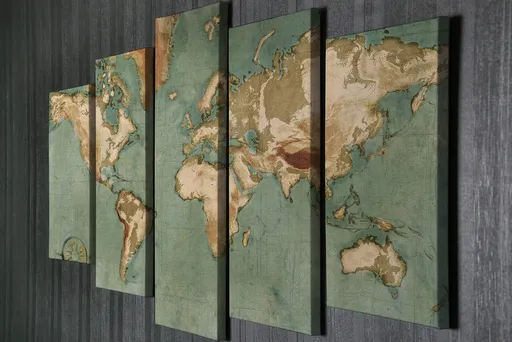 Tablou decorativ, BC046, 70 x 20 cm, Multicolor