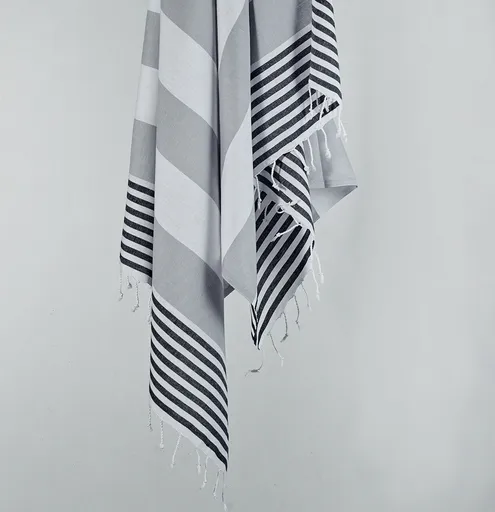 Prosop de plaja, L'essentiel Maison, Sultan, Alb/Negru