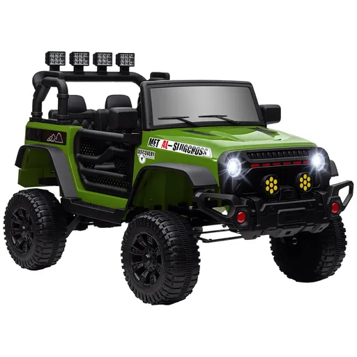 AIYAPLAY Buggy 4x4 mașină electrică pentru copii UTV cu telecomandă 2.4Ghz 2 motoare 12 V verde | Aosom Romania