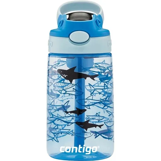 Sticlă pentru copii Contigo Easy Clean 420 ml Blue Sharks, albastru deschis