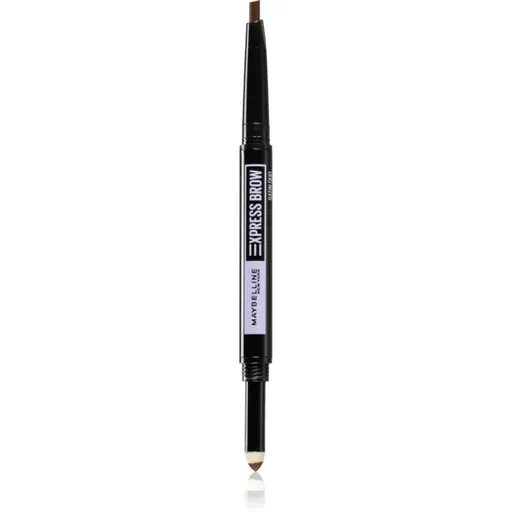 MAYBELLINE NEW YORK Express Brow Satin Duo creion pentru sprâncene pulbere duo culoare 02 - Medium Brown