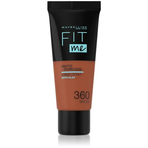 MAYBELLINE NEW YORK Fit Me! Matte+Poreless machiaj mat pentru piele normală și grasă culoare 360 Mocha 30 ml