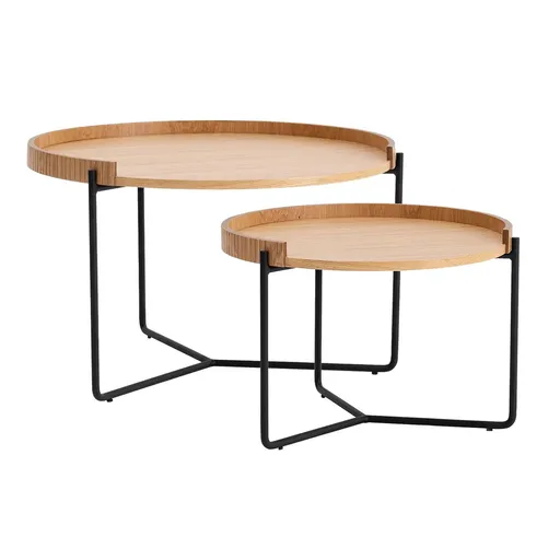 Măsuță auxiliară Mandy Natural, 2 buc., naturală