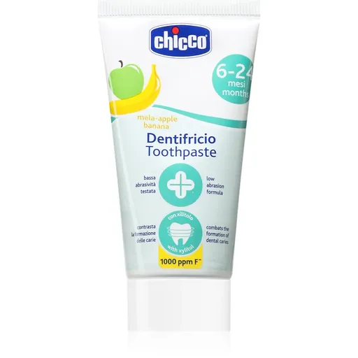 Chicco Toothpaste 6-24m pasta de dinti pentru copii cu flor Apple-Banana 50 ml