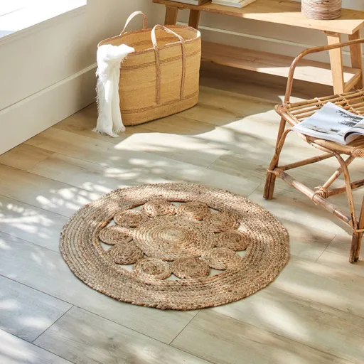 Covor rotund din iută