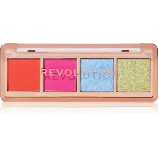Makeup Revolution Icon Edit paletă cu farduri de ochi culoare The Vibrant Brights Palette 2.8 g