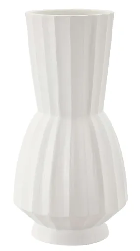 Vaza decorativa Glint, Mauro Ferretti, 25x50 cm, oxid de magneziu, alb