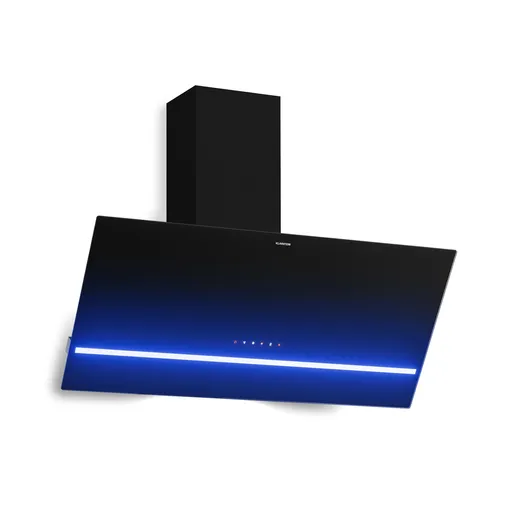 Klarstein Hota înclinată Illuminosa | Mod de evacuare și recirculare | Design minimalist | 818 m³/h | 90 cm