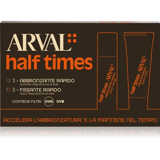 Arval Half Times Fast Tanning Bottle + Tube Set ulei protector pentru accelerarea bronzului