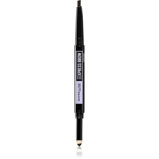 MAYBELLINE NEW YORK Express Brow Satin Duo creion pentru sprâncene pulbere duo culoare 04 - Dark Brown