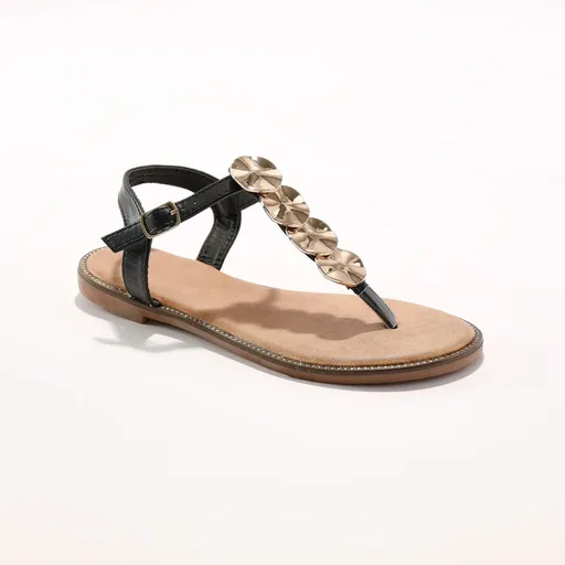 Sandale flip-flop cu decor bijou