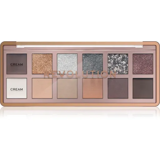 Makeup Revolution The Icon Palette paletă cu farduri de ochi culoare The Smokey Icon Grunge Palette 12x0.7 g