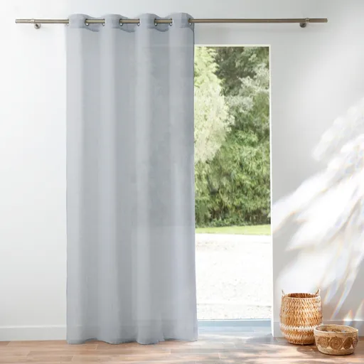 Cortină din voal de culoare solidă cu efect de in