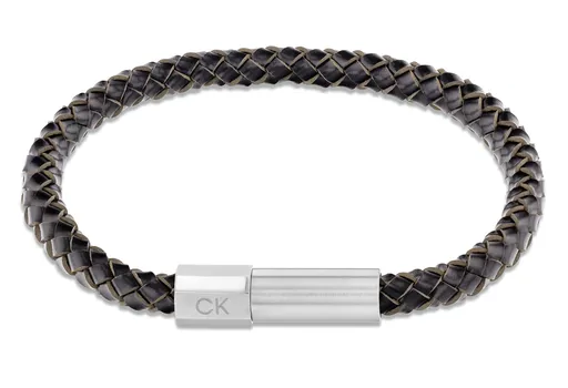 Calvin Klein Brățară din piele atemporală pentru bărbați Fațete industriale 35100047