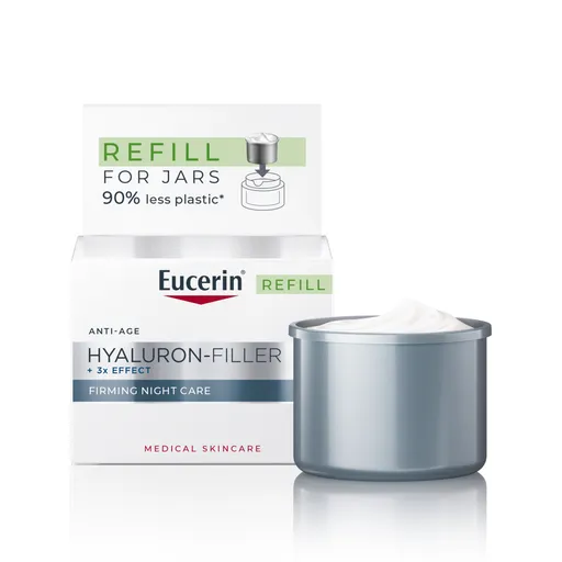 Eucerin Reumplere pentru Hyaluron-Filler+3x Effect cremă de noapte de întărire (Firming Night Care Refill) 50 ml