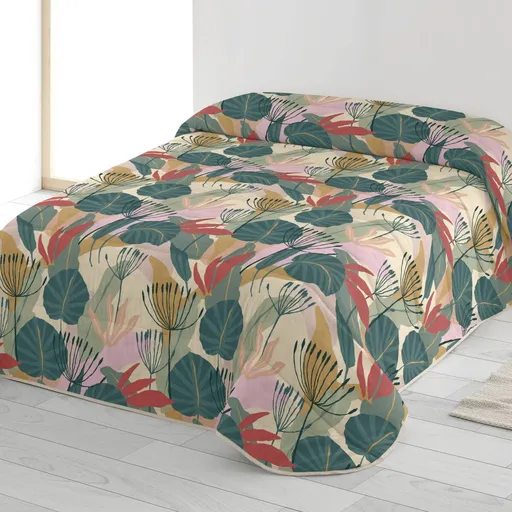 Pătură din microfibră imprimată cu motive florale, 200g/m2