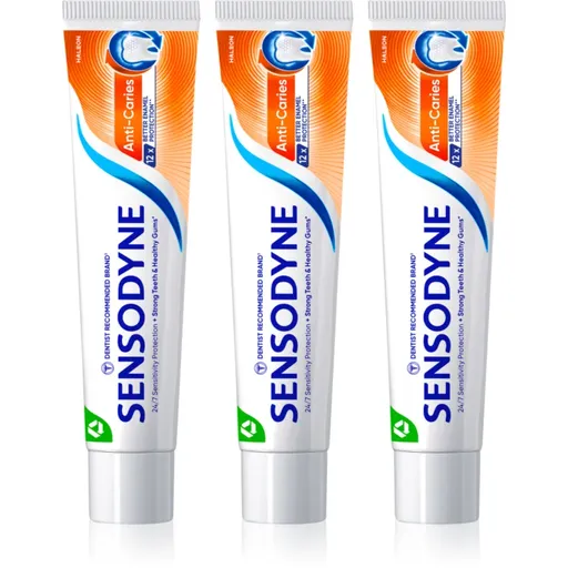 Sensodyne Anti Caries Anti Carries pastă de dinți impotriva cariilor dentare 3x75 ml