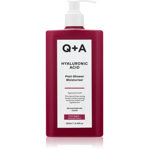 Q+A Hyaluronic Acid loțiune de corp hidratantă parfum Fresh Apple + Avocado 250 ml