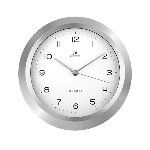 Ceas de perete cu design Lowell 14969S , diametru29,5 cm, argintiu