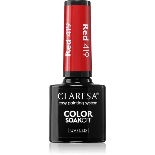 Claresa SoakOff UV/LED Color Warm Feelings lac de unghii sub forma de gel culoare Red 419 5 g