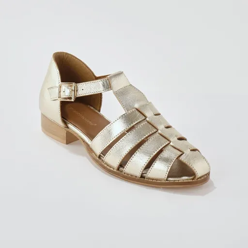 Sandale din piele aurie