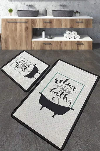 Set covorase de baie, L'essentiel Maison, Take A Bath, Poliester, Multicolor