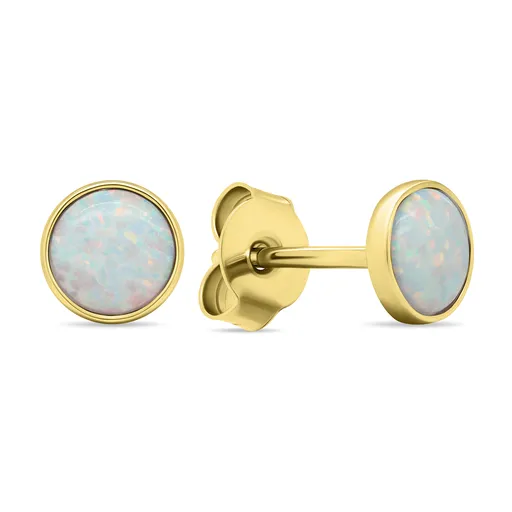 Brilio Silver Cercei fermecători din argint cu opale sintetice EA579Y