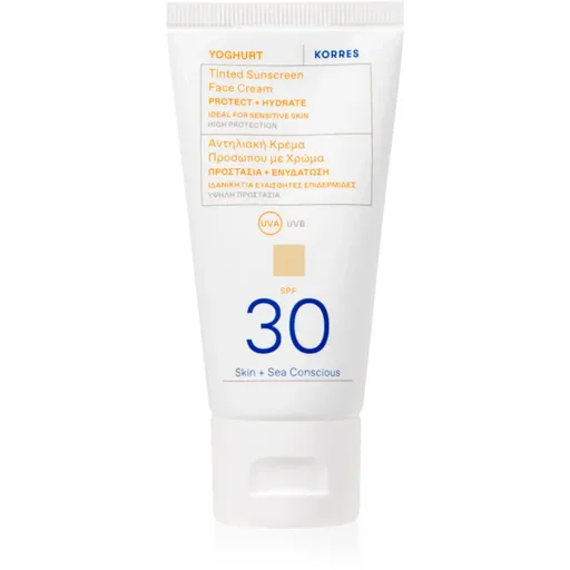 Korres Yoghurt Tinted Sunscreen crema protectoare cu efect de tonifiere SPF 30 50 ml