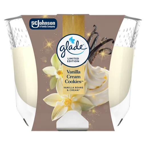 Glade Lumânare parfumată Vanilla Cream Cookies 204 g