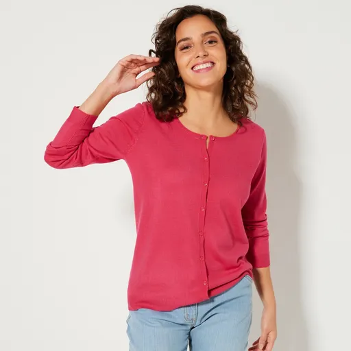 Pulover cu nasturi în culoare uni