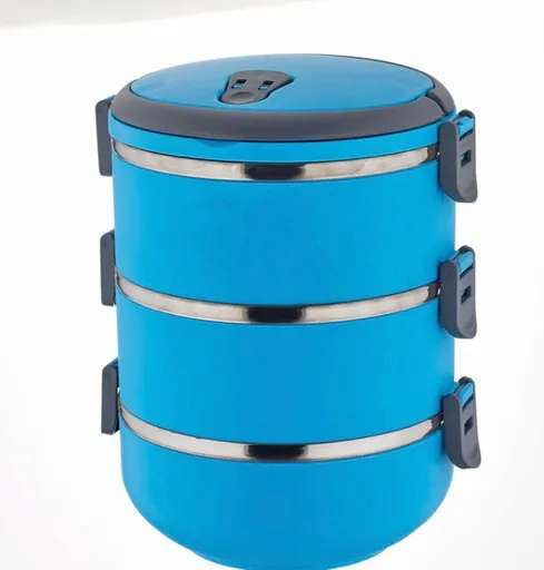 Caserola termica, Hermia, 960DYN1103, Inox, Izolat in vid, Albastru